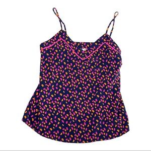 Naked Zebra Navy Speckle Sleeveless Top Size M NWT